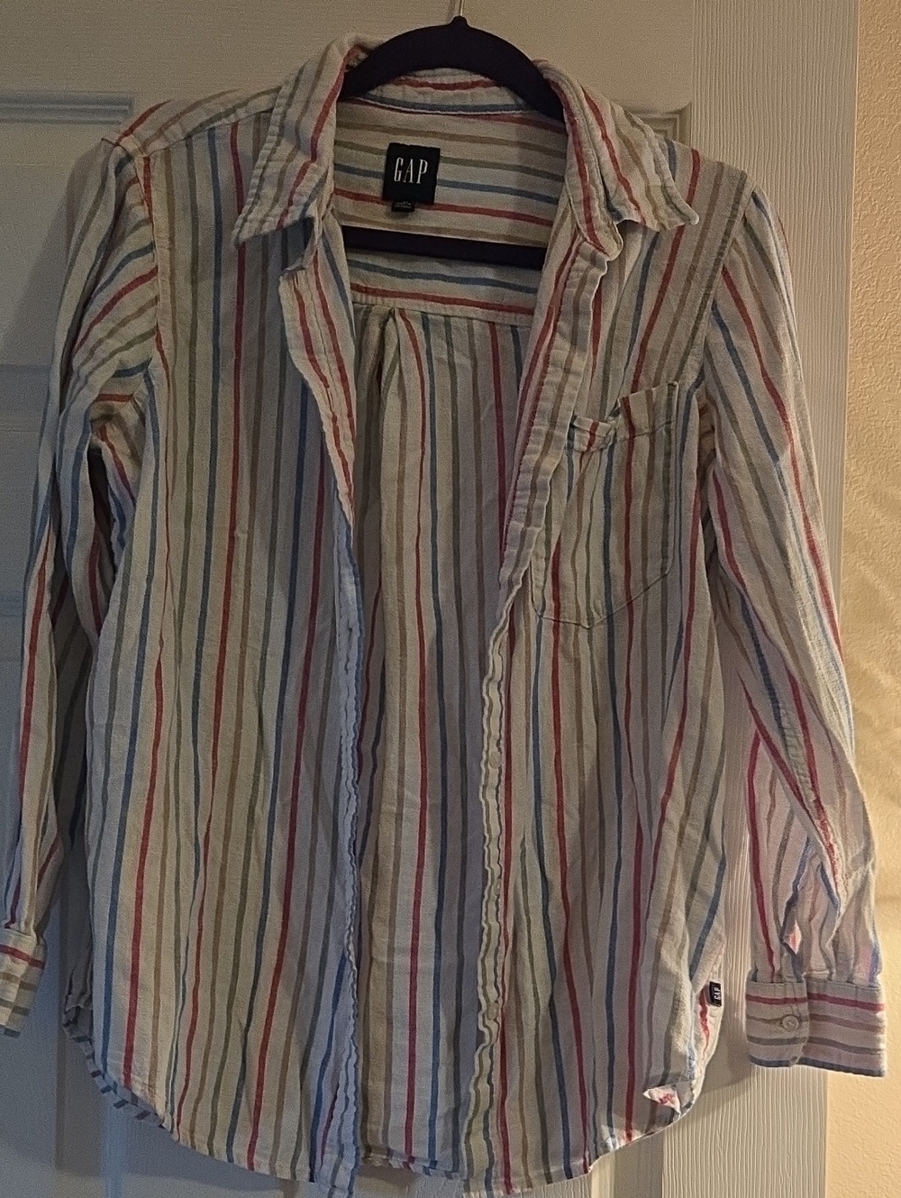 GAP Multicolor Vertical Stripe Cotton Shirt